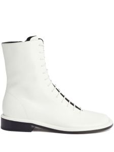 Proenza Schouler bottes en cuir Pipe à lacets - Blanc