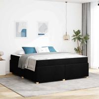Bedframe met matras Zwart 180 x 200 cm Stof