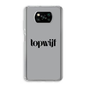 Topwijf Grijs Zwart: Xiaomi Poco X3 NFC Transparant Hoesje