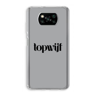 Topwijf Grijs Zwart: Xiaomi Poco X3 NFC Transparant Hoesje