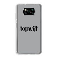 Topwijf Grijs Zwart: Xiaomi Poco X3 NFC Transparant Hoesje
