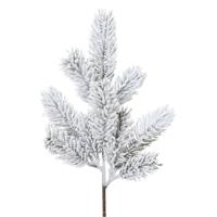 Everlands Kunst dennentak - groen - 36 cm - met sneeuw - kersttakken - kerststukje takken