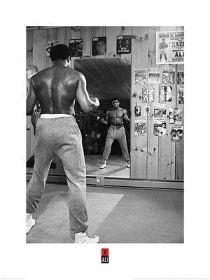 Kunstdruk Muhammad Ali Mirror 60x80cm