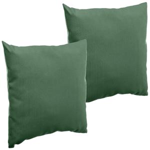Hesperide Sierkussen - 2x - binnen/ buiten bank - groen - 40 x 10 cm
