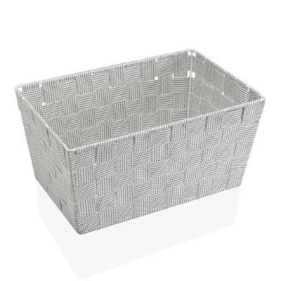 Veelzijdige mand Versa Zwart Wit Bad en Douche 20 x 15 x 30 cm