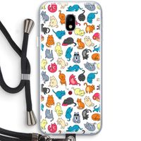 Kleurrijke katten: Samsung Galaxy J3 (2017) Transparant Hoesje met koord