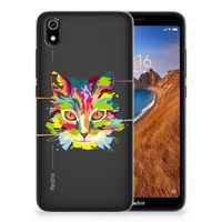 Xiaomi Redmi 7A Telefoonhoesje met Naam Cat Color - thumbnail