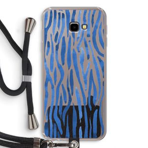Blauwe nerven: Samsung Galaxy J4 Plus Transparant Hoesje met koord