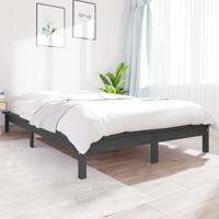 Bedframe massief grenenhout 180x200 cm grijs