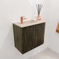 Toiletmeubel Mondiaz Joya Dlux | 51.6 cm | Meubelkleur Shadow | Faye wastafel Frappe Wasbak Links | 1 kraangat