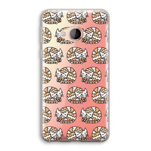 Slapende poes: HTC U Play Transparant Hoesje