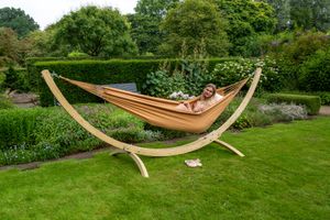'Wood & Organic' Mocca Tweepersoons Hangmatset - 180 kg - Bruin - Brazilië - Tropilex