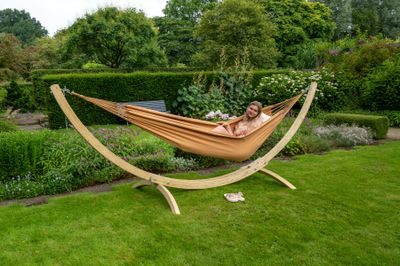 'Wood & Organic' Mocca Tweepersoons Hangmatset - 180 kg - Bruin - Brazilië - Tropilex