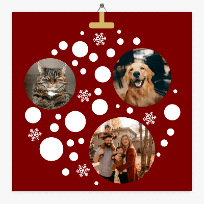 Foto tegeltje Kerst bal