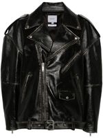 Halfboy veste de moto en cuir - Noir