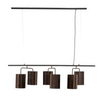 Light & Living Hanglamp Edisa 6-Lamps - Donkerbruin