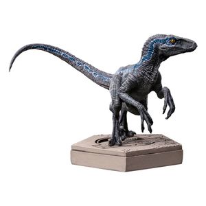 Jurassic World Icons Statue Velociraptor B Blue 7 cm