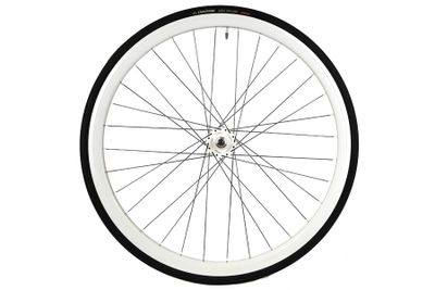 Santafixie 30mm Voorwiel + Binnenband + Band - Wit Santafixie 30mm Voorwiel + Binnenband + Band - Wit
