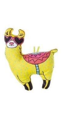 LG Imports knuffel alpaca junior 19 cm pluche geel