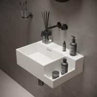 Fontein Ideavit Soliddual 1.0 50x36x15.5 cm Solid Surface Met Opbergruimte Mat Wit
