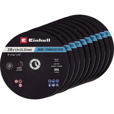 Einhell 711524 Doorslijpschijfset 230 mm 10 stuk(s) Metaal, RVS, Staal, Blik