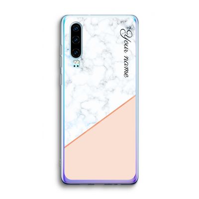 Marmer in stijl: Huawei P30 Transparant Hoesje