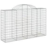 The Living Store Schanskorf Gabion 200x50x120/140 - Gegalvaniseerd ijzer