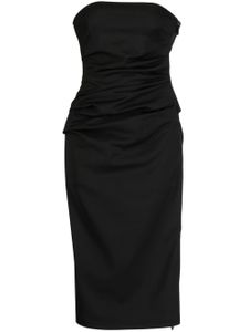 Maticevski robe-bustier à fronces - Noir