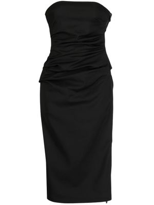 Maticevski robe-bustier à fronces - Noir