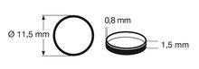 fleischmann 648010 Traction tyre 1 (pcs/stuks/Stück) H0. Outer diameter 11.5 mm, width 1.5 mm