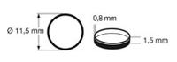 fleischmann 648010 Traction tyre 1 (pcs/stuks/Stück) H0. Outer diameter 11.5 mm, width 1.5 mm