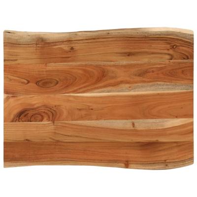 Tafelblad rechthoekig natuurlijke rand 90x60x3,8 cm acaciahout