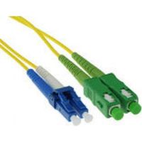 ACT 1,5 meter LSZH Singlemode 9/125 OS2 glasvezel patchkabel duplex met SC/APC en LC/UPC connectore - thumbnail