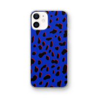 Blue Leopard: iPhone 12 mini Transparant Hoesje