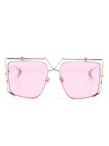 VALENTINO GARAVANI EYEWEAR lunettes de soleil oversize V-Light - Rose