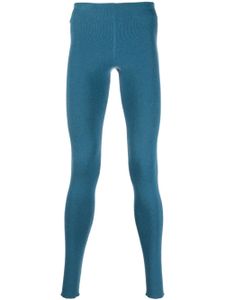 extreme cashmere legging à en maille fine nervurée - Bleu