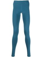 extreme cashmere rainbow-stitch fine-ribbed leggings - Bleu - thumbnail