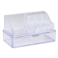 Make-up organizer/opberger - 18 x 10 x 11 cm - transparant - thumbnail