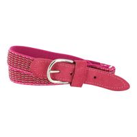 Oxxy elastische verstelbare riem glitter fuchsia Maat - thumbnail