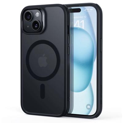 iPhone 15 Plus Classic Hybrid Case (HaloLock) - Frosted Black