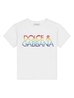 Dolce & Gabbana Kids t-shirt à logo imprimé - Blanc