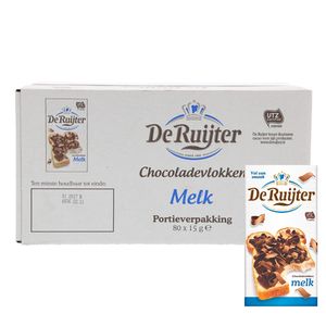 De Ruijter - Chocoladevlokken melk - 80x 15g