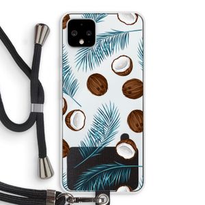 Kokosnoot roze: Pixel 4 XL Transparant Hoesje met koord