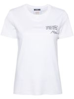 Moschino t-shirt en coton biologique à logo imprimé - Blanc