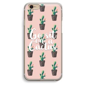 Cactus quote: iPhone 6 / 6S Transparant Hoesje