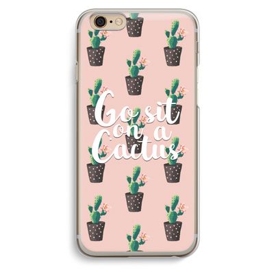 Cactus quote: iPhone 6 / 6S Transparant Hoesje