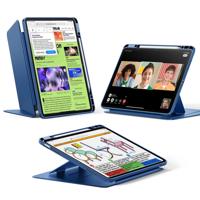 iPad Air 13" (2025) Flip Magnetic Case with Pencil Holder - Navy Blue