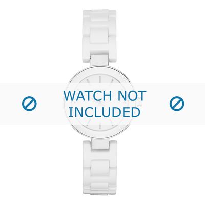 DKNY horlogeband NY2354 Keramiek Wit 8mm