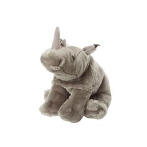 Nature Planet pluche Afrikaanse Neushoorn - knuffel - 22 cm - Dieren knuffels