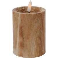 Home & Styling LED kaars - marmer bruin -D7,5 x H10 cm Home & Styling LED kaars - marmer bruin -D7,5 x H10 cm